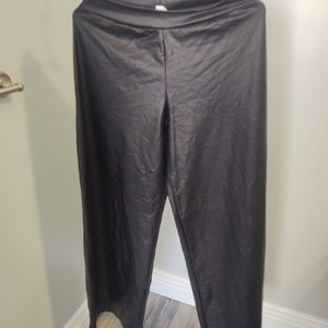 Women's Black Wide Leg Polyester Dance Pants